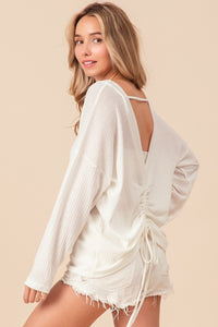 Backless Drawstring T-Shirt